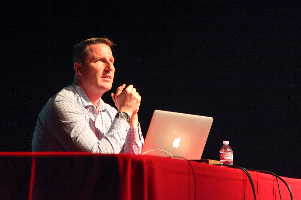 Paul Becker of Section Attack Media at the Virtual Reality, Actors and Creating New Worlds workshop.