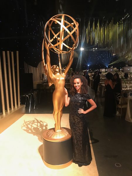 Sidne Phillips with Emmys Statue