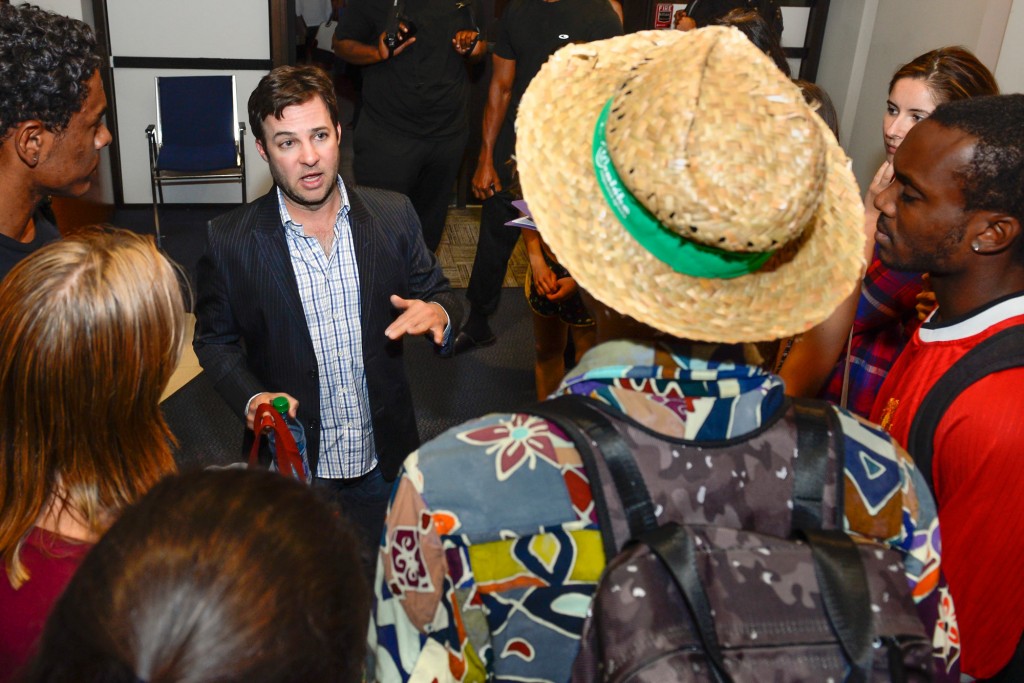 Danny Strong meets with students after Spotlight@SDA