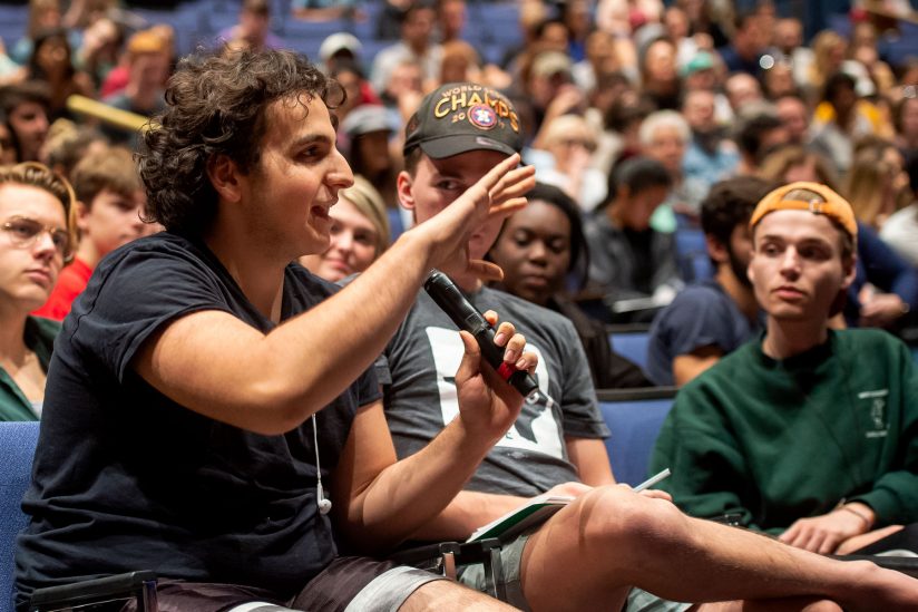 Student asks Ben Kingsley a question