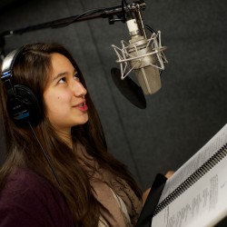 a student in USC's Sound Design Lab
