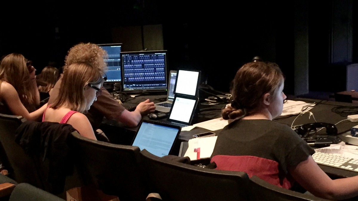 Image of students during tech of Dark of the Moon