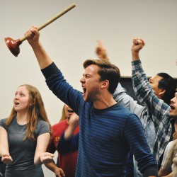 Students rehearse 