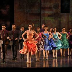 Student performers in West Side Story