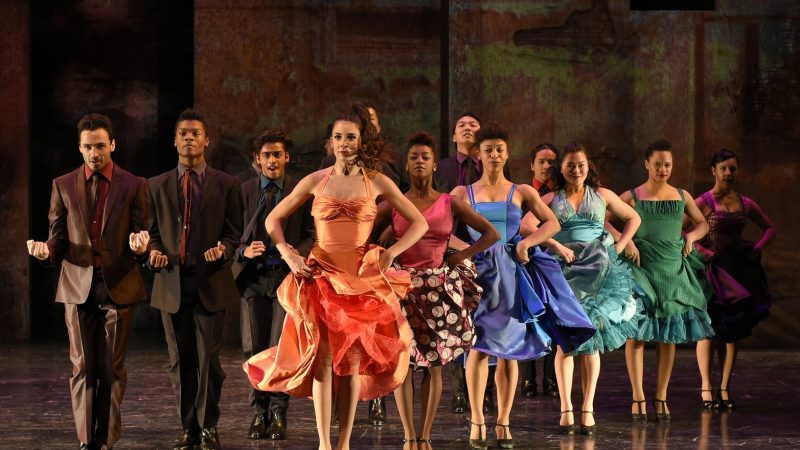 Student performers in West Side Story