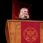 Speaker Kristen Bell at the SDA Undergraduate Commencement Ceremony