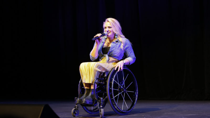 Ali Stroker onstage