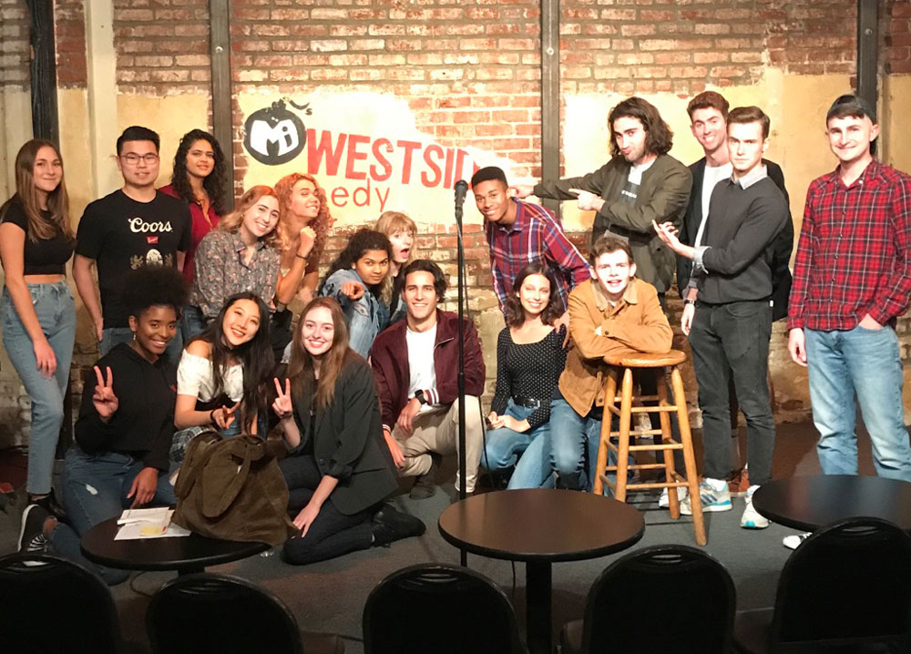 Students at Westside Comedy Club
