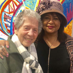 Joan Beber MFA ’00 with Velina Hasu Houston in 2019