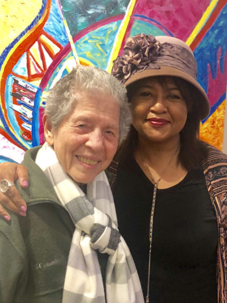 Joan Beber MFA ’00 with Velina Hasu Houston in 2019