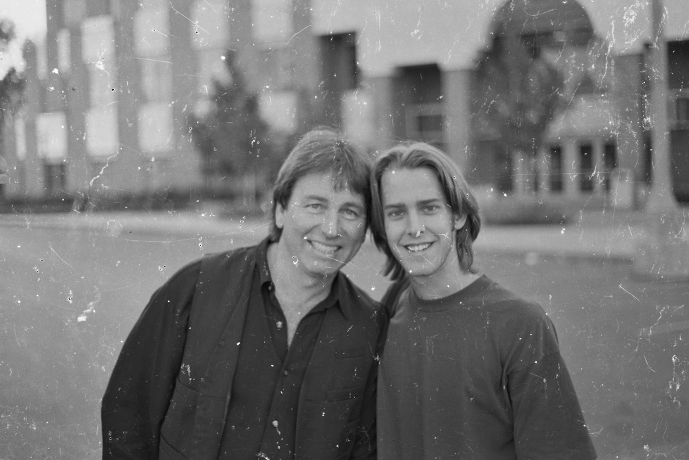 John Ritter, left, and David Fickas smiling for the camera.