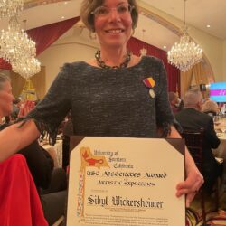 Photo of Sibyl Wickersheimer with her award