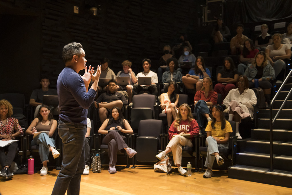 Professor Rodney To speaks passionately to an audience of students and alumni.