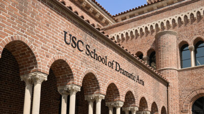 Photo of the new USC School of Dramatic Arts Building