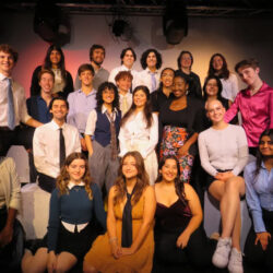 Members of Theatre Students Association pose for a group photo.