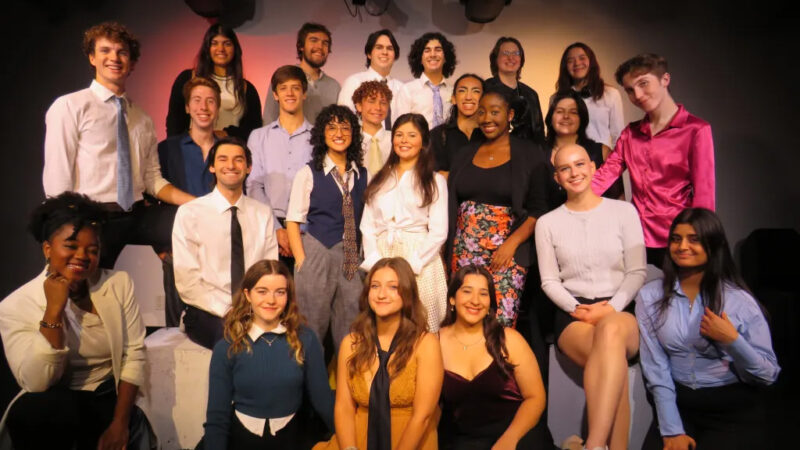 Members of Theatre Students Association pose for a group photo.