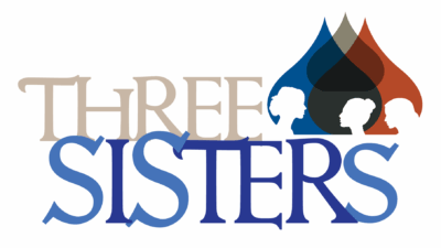 Three Sisters with the silhouettes of three woman's heads
