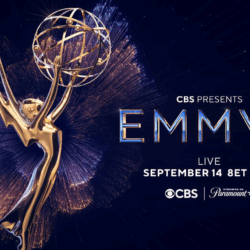 Image of Emmy Award Statue with the language: CBS Presents EMMYS Live September 14